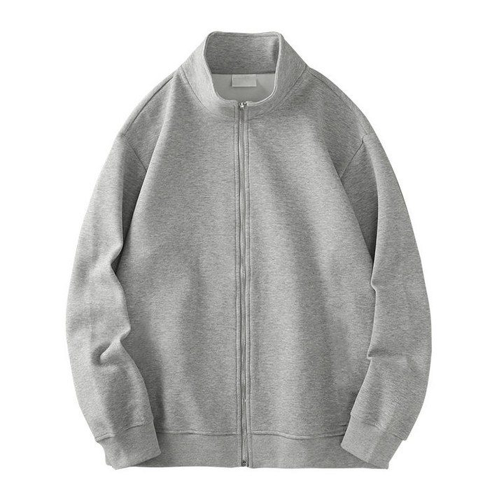 유니픽 남성 봄가을 캐주얼 하이넥 집업 아우터 편안한 순면 루즈핏 긴팔 스포츠 자켓djz