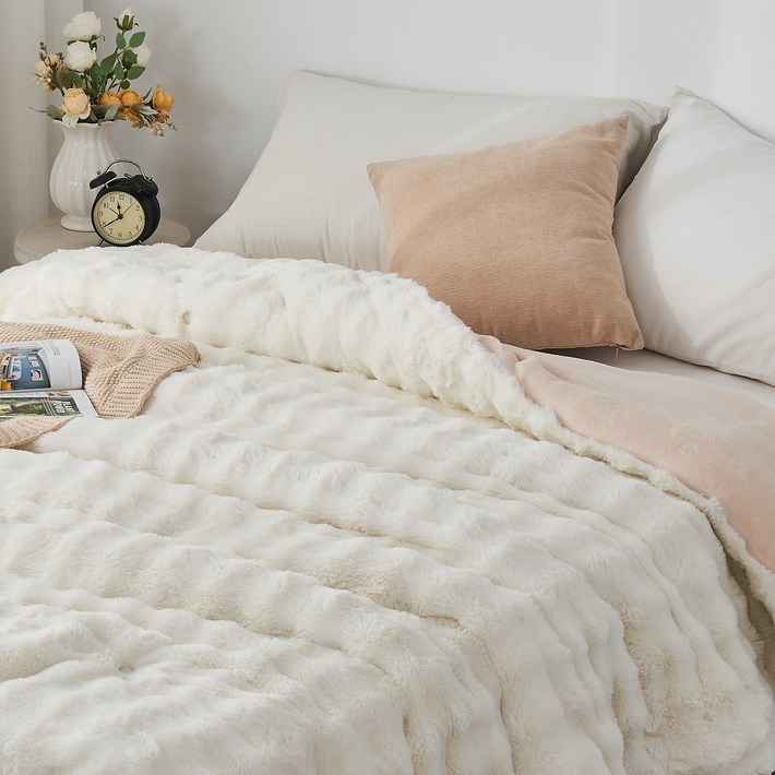 NORCHA 놀차 겨울 이불 고급감 20mm 토끼털 극세사 이불 두꺼운 이불