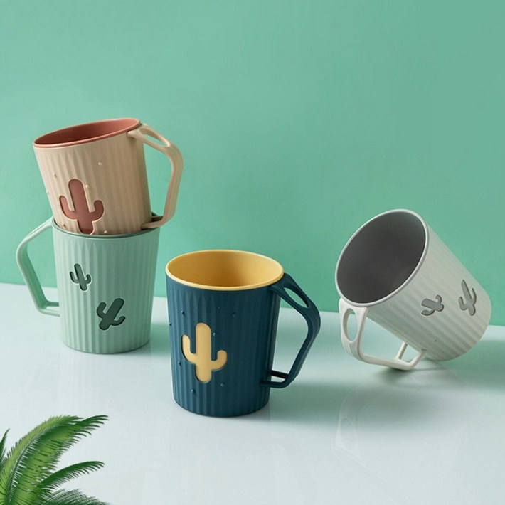 팩플 2IN1 CACTUS 거꾸로 양치컵 11, 1세트, 네이비