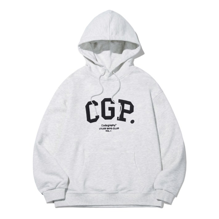 [백화점,매장정품] 코드그라피 [겨울 기모 Ver.] CGP 아치 로고 후드티_라이트그레이