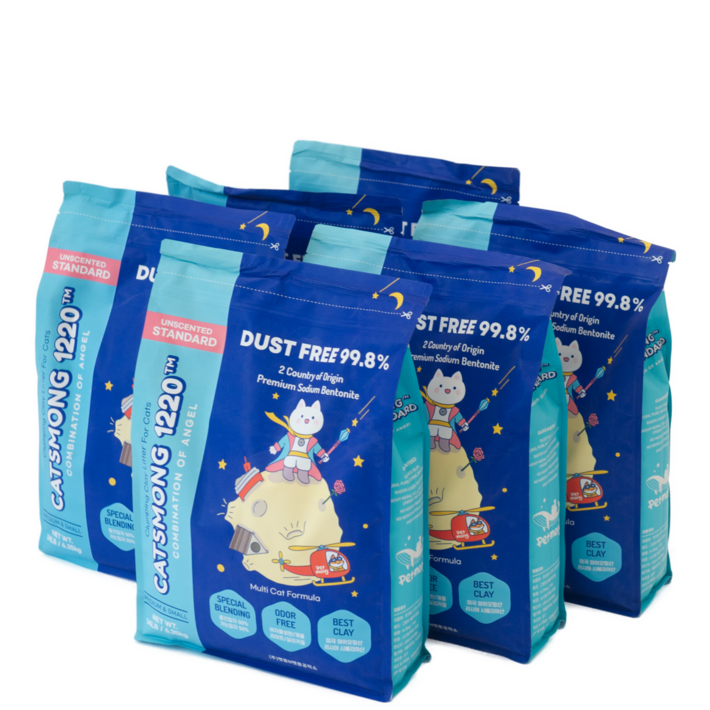 캣츠몽1220 스탠다드 고양이 벤토나이트 천사모래 6.35kg, 15개, 6.35kg