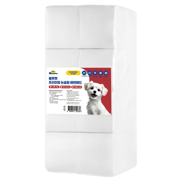 블루펫 프리미엄 논슬립 배변패드 무향 15g