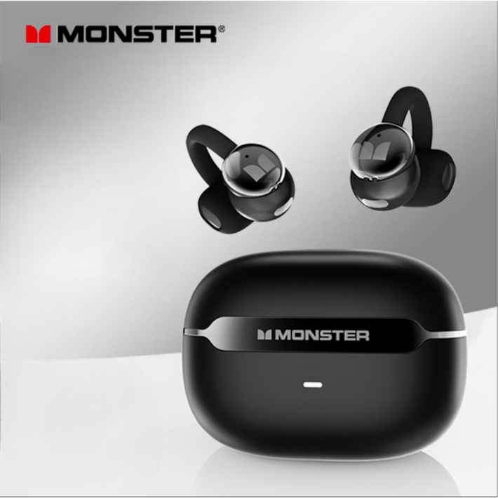 MONSTER정품 W66 귀걸이형 무선 블루투스 이어폰 오픈형 신규출시, 블랙