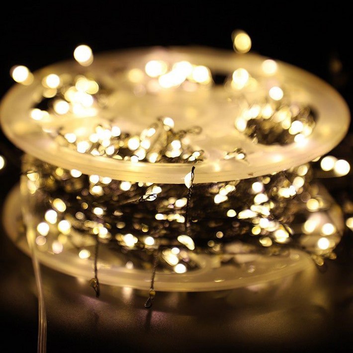 크리스마스트리 트리전구 USB형 탑별 지네전구, 1개, USB형 웜 600구LED탑별