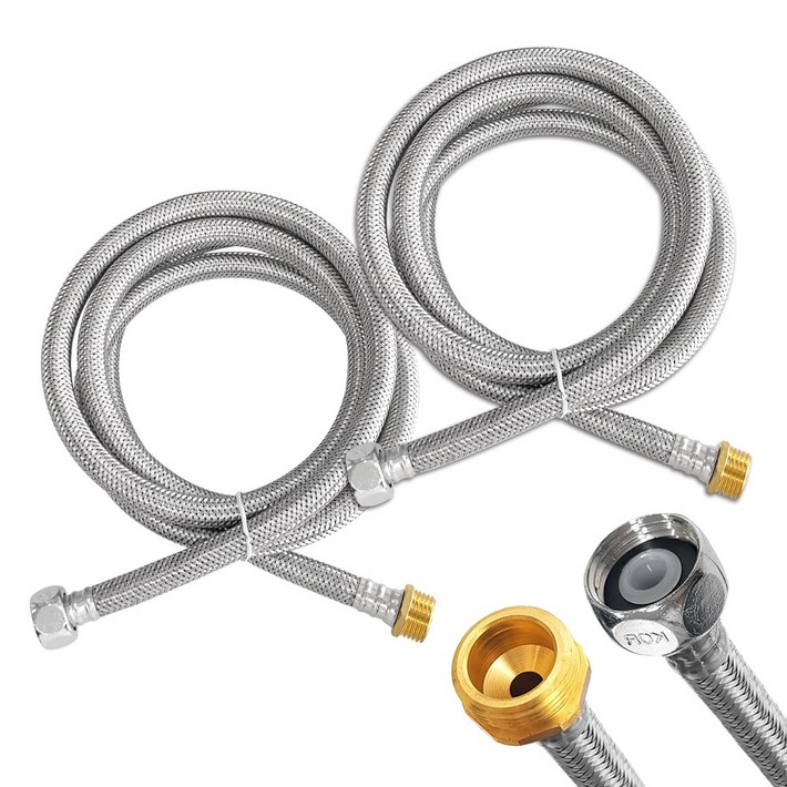 국산 싱크대 연장호스 연결 고압호스 20cm 2개, 1세트