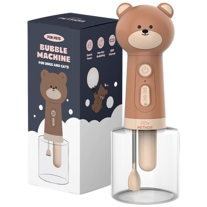페토르 방수 강아지 고양이 목욕 곰돌이 자동거품기