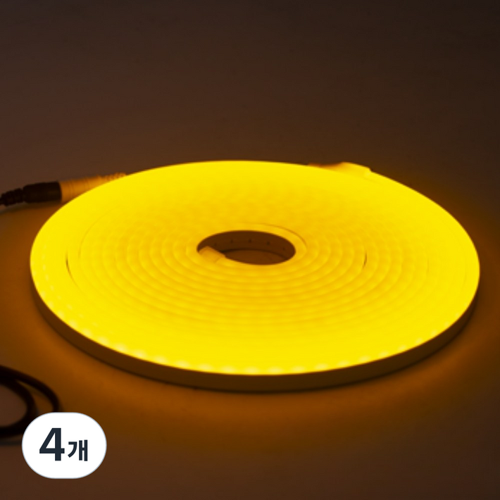 원그리드 USB 네온플렉스 LED 바 스트립 줄조명 5m DC 5V, 4개, 옐로우