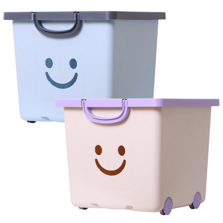 보노하우스 국내 제조 모던 초대형 해피박스, 블루  아이보리, 2개