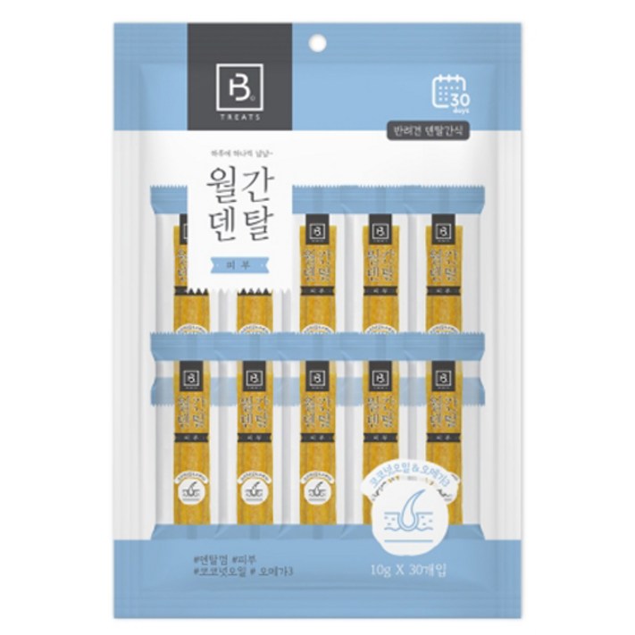 브리더랩 강아지 월간덴탈 30p, 연어, 300g, 1개 브리더랩 강아지 월간덴탈 30p, 연어, 300g, 1개