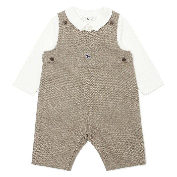 블루독베이비 클래식 헤링본 세트형 우주복 44A1360102