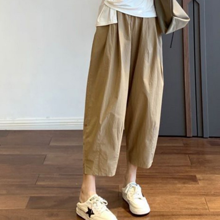 포플러앤씨 여성용 로번 빅사이즈 9부 배기 팬츠 P25SMP052701