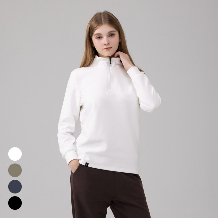 에버라스트 하프 집업 티셔츠 남여공용 소프트 기모