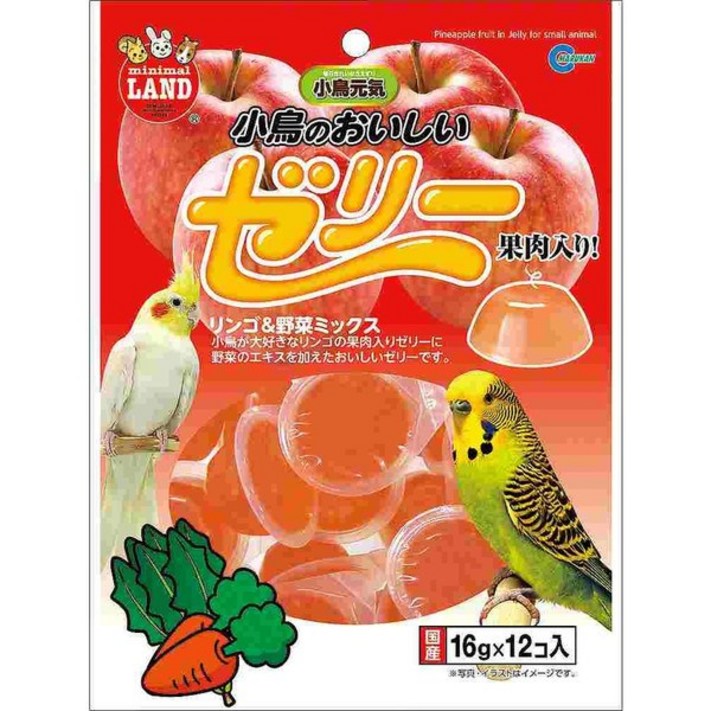 마루칸 앵무새 젤리 사과 앵무새 간식 사과젤리 촉촉 코뉴어 사랑 왕관 모란, 1개, 16g