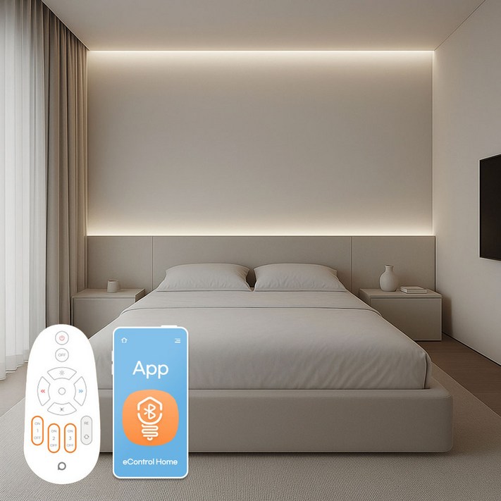 전기공사필요없는 LED조명 거실 간접조명 스마트체인지T5리모컨O,코드선O