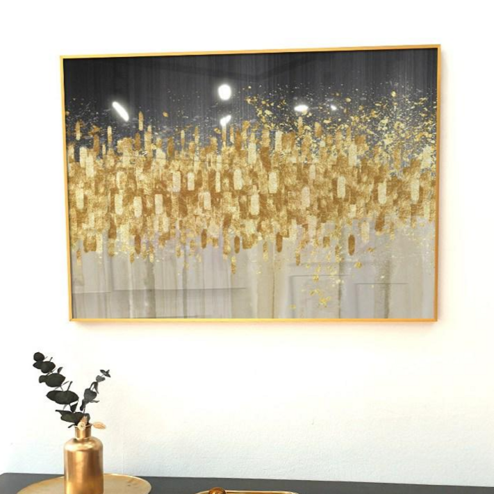 앙리아트 부를 상징하는 황금 추상화 풍수에 좋은 개업 집들이 선물 카페 오피스텔 인테리어 액자