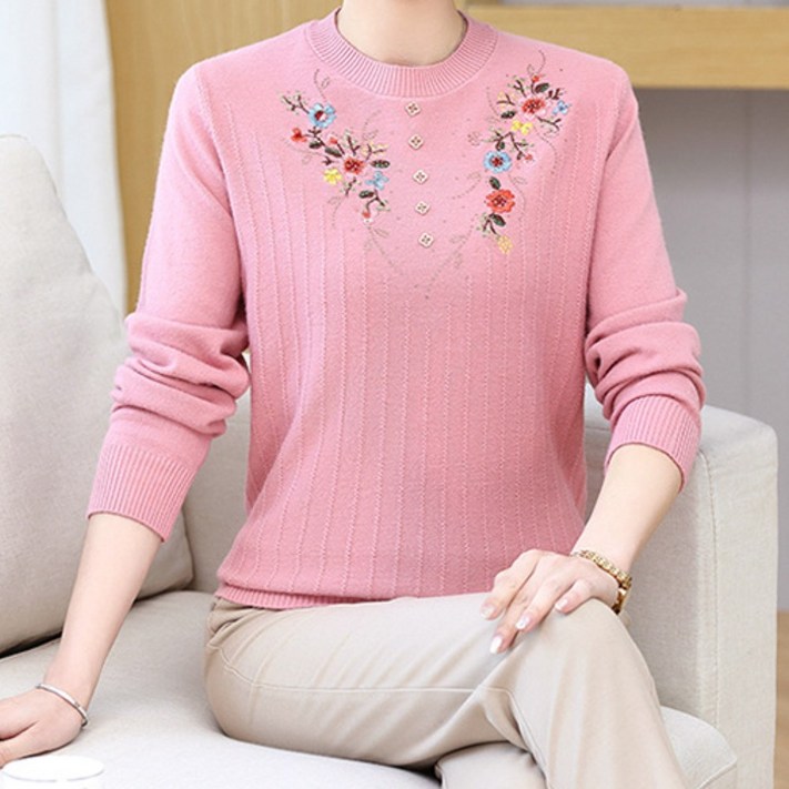 목련옷장 70대110세 할머니 포근한니트티 요양원옷 경로당옷 마실룩 목련옷장 70대110세 할머니 포근한니트티 요양원옷 경로당옷 마실룩
