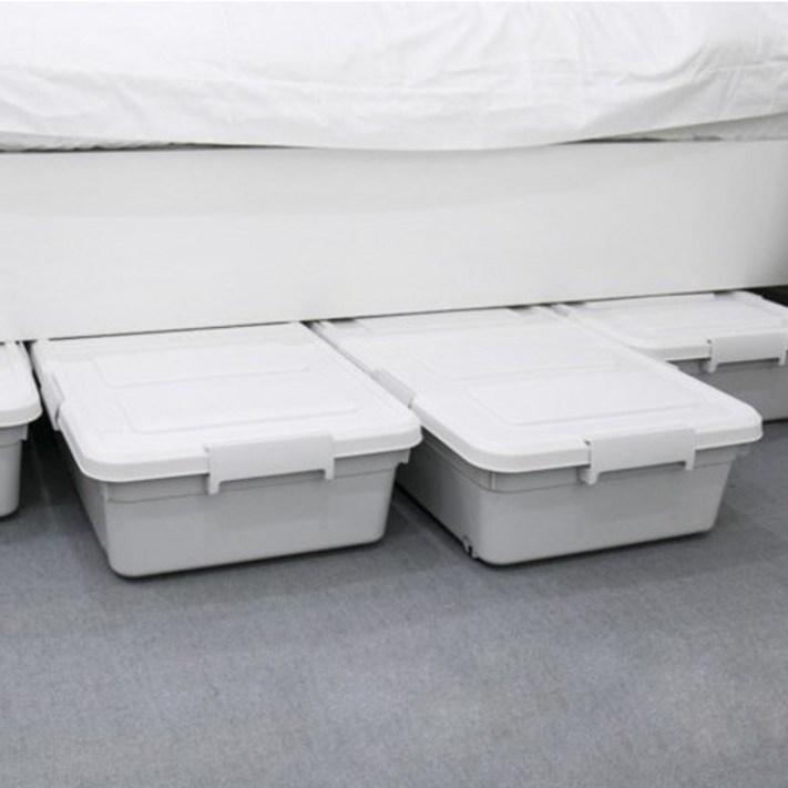 침대밑수납 언더베드 언더리빙박스 3세트, 3개, 그레이 35L16cm 침대밑수납 언더베드 언더리빙박스 3세트, 3개, 그레이 35L16cm