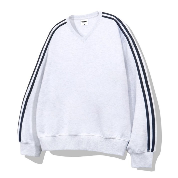 쿠마르 여성 오버핏 트랙 브이넥 맨투맨