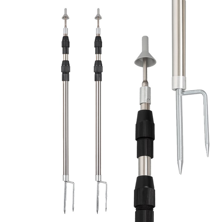 아띠꼴로 슬라이드 타프 폴대 캠핑 텐트 그늘막 지지대 2개1세트, 1세트