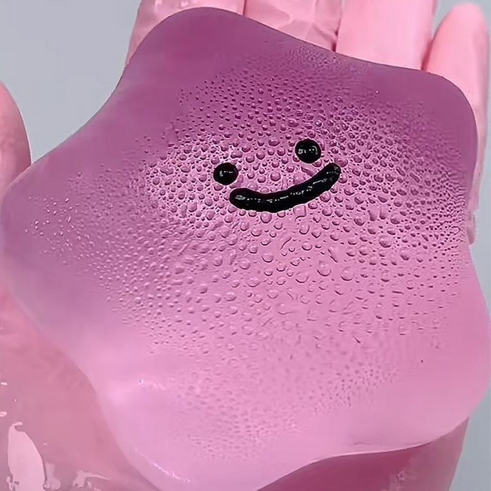 차홍마켓 말랑쫀득 별 무소음 스트레스볼 말랑이, 1개, 60g, 핑크