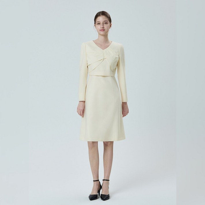 국내백화점 잇미샤 원피스 허리라인 체형보정 우아한 세련된