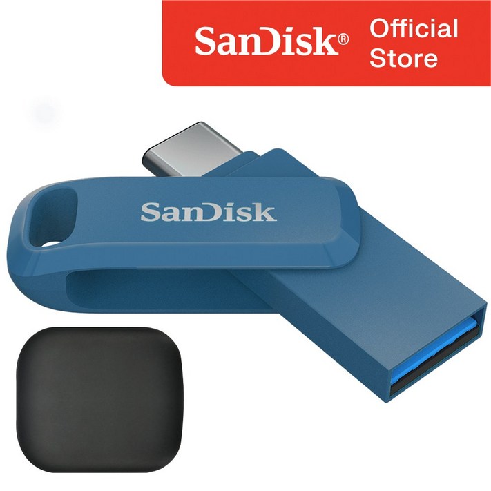 샌디스크 USB 메모리 SDDDC3 네이비 C타입 OTG 3.1 대용량 / USB 전용 케이스, 512GB 4757756102
