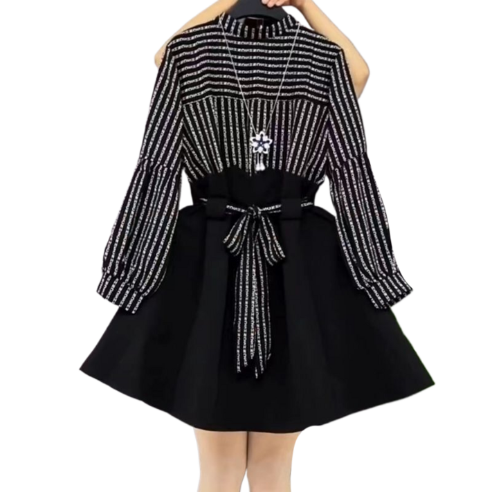 여성용 패션 페이크투피스 원피스 뉴타임즈 0219YD19M