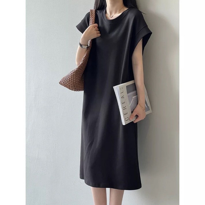 데일리핏 소프트 코튼 롤업 빅사이즈 원피스