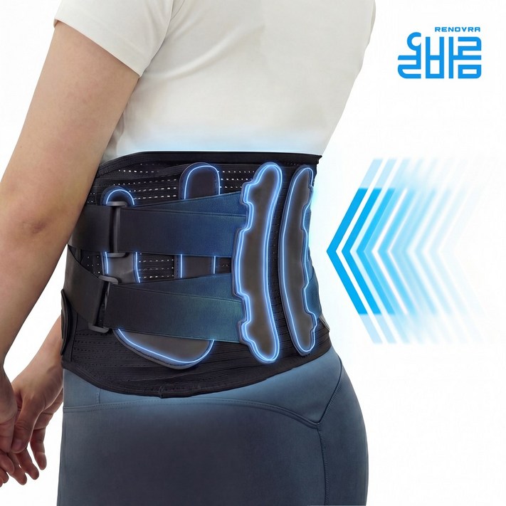 올바름 허리보호대 블랙 허리복대 벨트