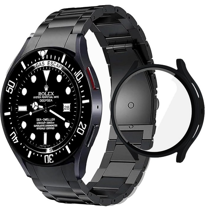 아이비온 갤럭시워치 원버튼 메탈 스트랩 40 44 mm  풀커버 케이스 세트