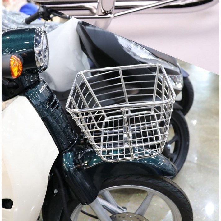 2318년 혼다 슈퍼커브110 SSS 스텐레스 크롬 프론트 바스켓 앞 바구니, 1개
