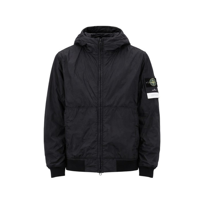 스톤 아일랜드 후드 봄버 재킷