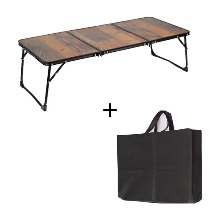 KOOLMAN쿨맨 3단 폴딩 접이식 캠핑 테이블 92, 3단폴딩 테이블  빈티지블랙  수납가방