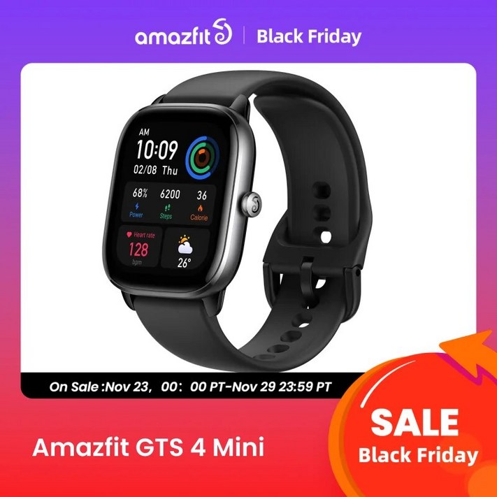 새로운 Amazfit GTS 4 mini 미니 Smartwatch 알렉사 내장 24H 심장 박동 120 스포츠 모드 스마트 워치 Zepp App