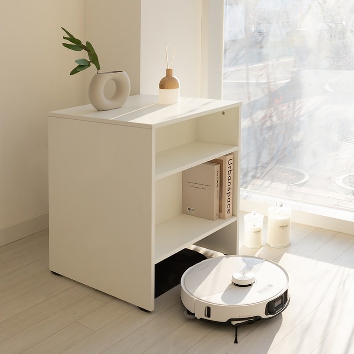 DIY 로봇청소기 수납장 2단 로봇청소기장 로보락 다용도 선반 IH24156, DIYIH24156