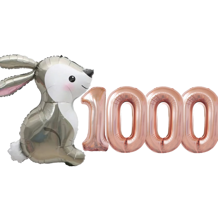 파파 파티 토끼 풍선 생일 파티 숫자 풍선 세트