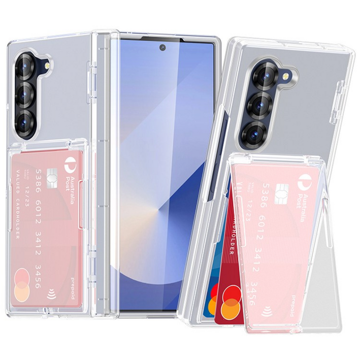 테크비 갤럭시 Z 폴드 5 6 7 오토 힌지 가드 카드 수납형 케이스