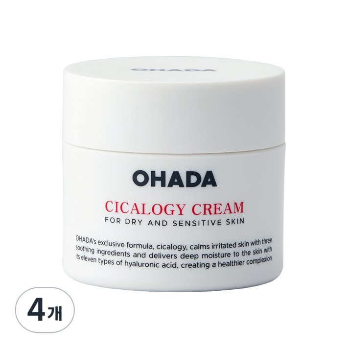 오하다 시카로지 크림 진정 보습 수분 비건크림, 4개, 80ml