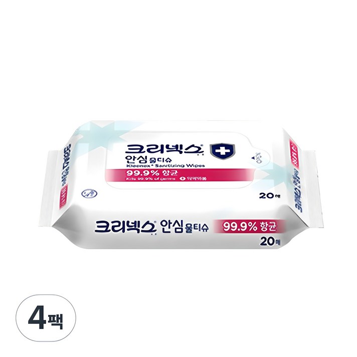 크리넥스 안심 물티슈 휴대용 크리넥스 안심 물티슈 휴대용