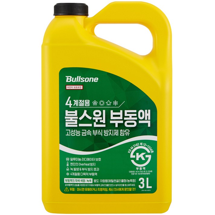 불스원 부동액 3L 냉각수, 1개, 3000ml 불스원 부동액 3L 냉각수, 1개, 3000ml