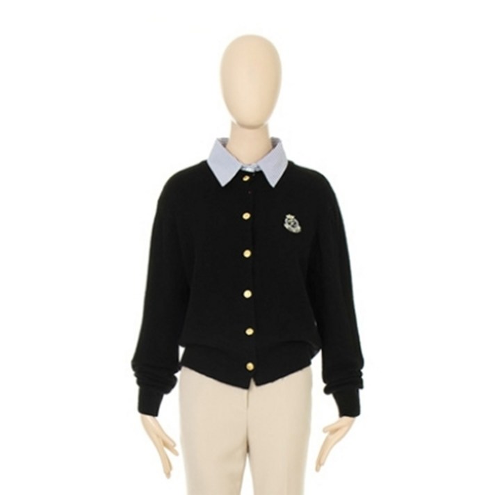 샐리 여성용 ST 카라 심볼 자수 가디건 I4CCCA051 샐리 여성용 ST 카라 심볼 자수 가디건 I4CCCA051