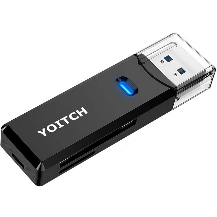 요이치 USB 3.0 SD카드 리더기, YG-CR300, 블랙 2080574178