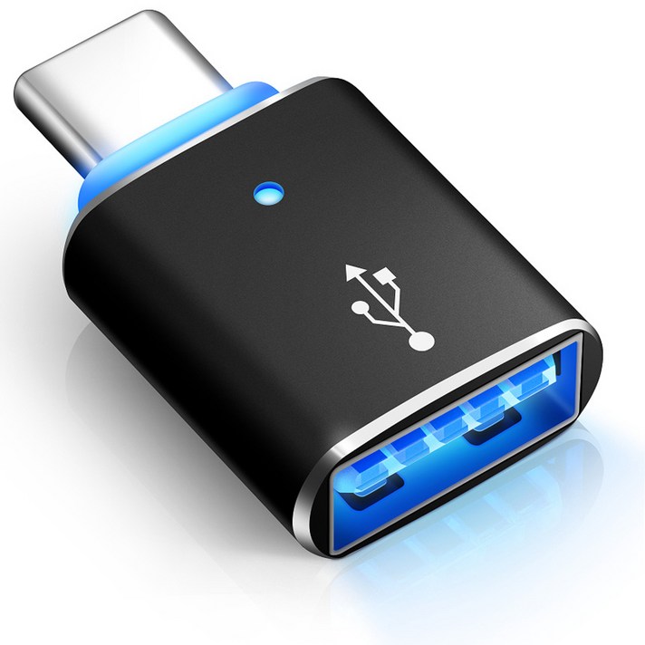 홈플래닛 USB 3.0 A타입 to C타입 변환 OTG 젠더 with LED 라이트 홈플래닛 USB 3.0 A타입 to C타입 변환 OTG 젠더 with LED 라이트