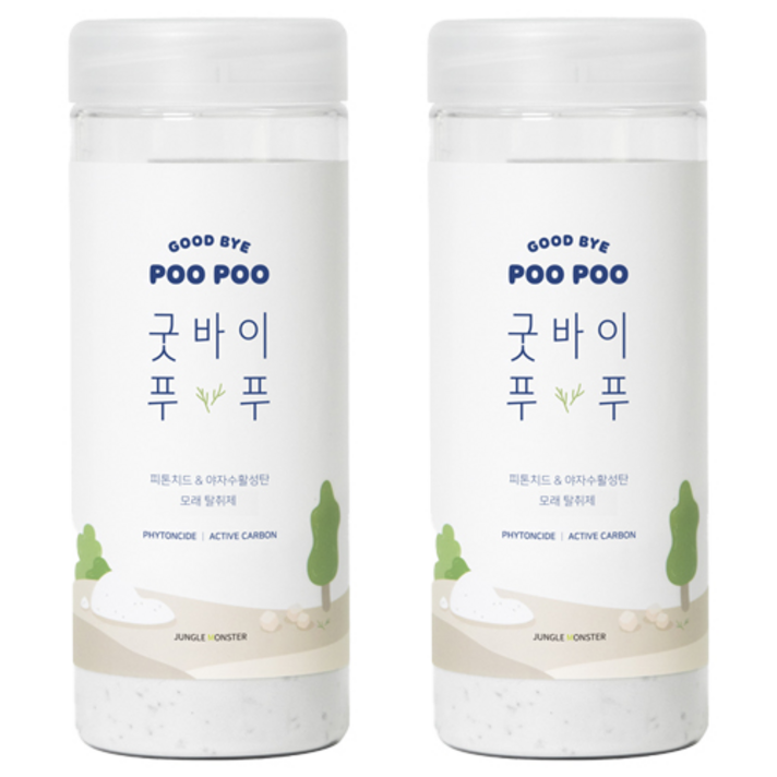 정글몬스터 고양이 굿바이 푸푸 피톤치드 모래 탈취제, 2개, 500g 정글몬스터 고양이 굿바이 푸푸 피톤치드 모래 탈취제, 2개, 500g
