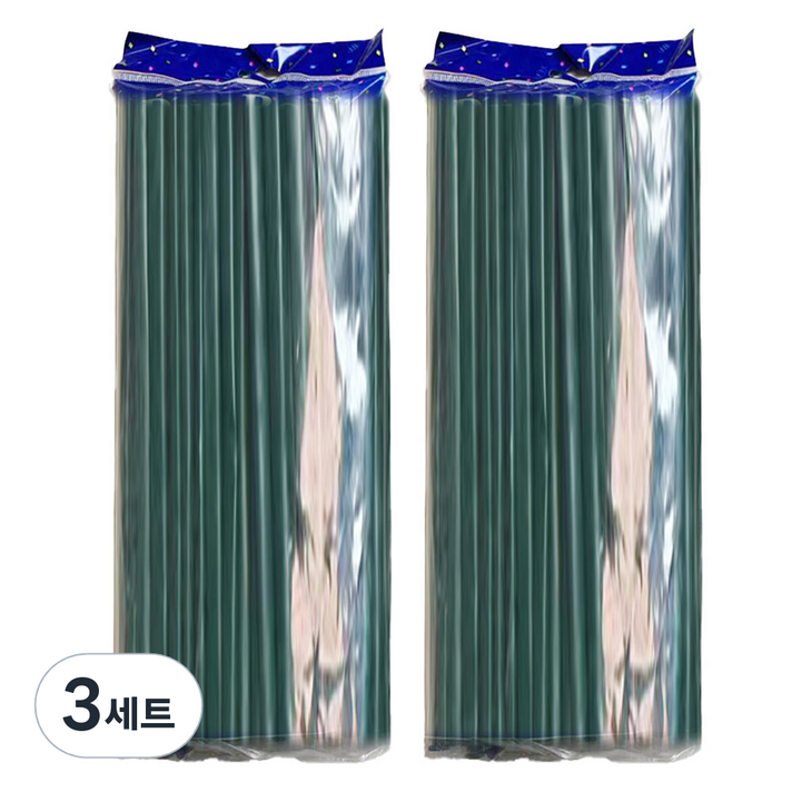 마다꾸미 요술 매직 파티 벌룬 막대풍선 200p 세트, 매트다크그린, 3세트