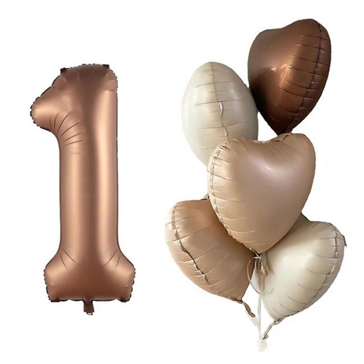 윰스 생일파티 숫자풍선 세트 101.6cm 초코라떼, 숫자1, 1세트 윰스 생일파티 숫자풍선 세트 101.6cm 초코라떼, 숫자1, 1세트