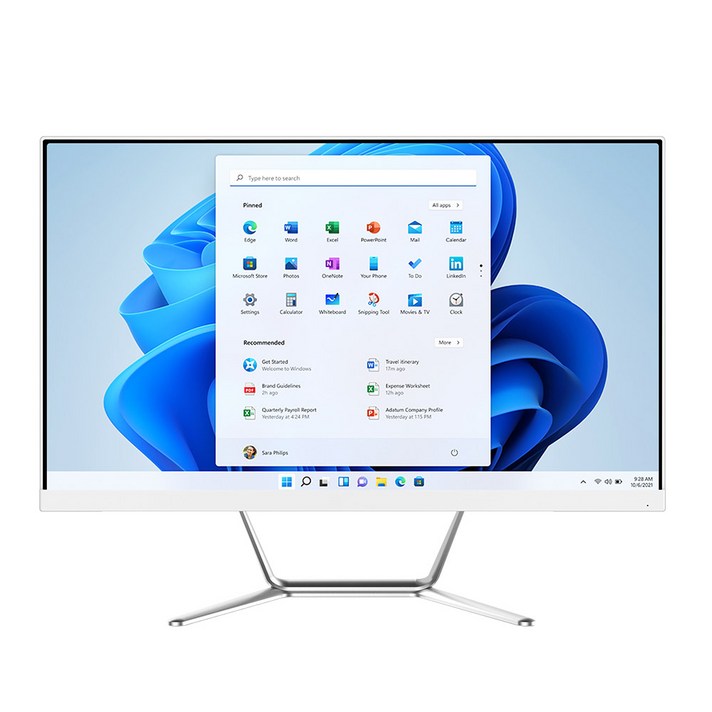디클 일체형PC 화이트 A238N N5095 윈도우11 RAM 4GB NVMe 128GB