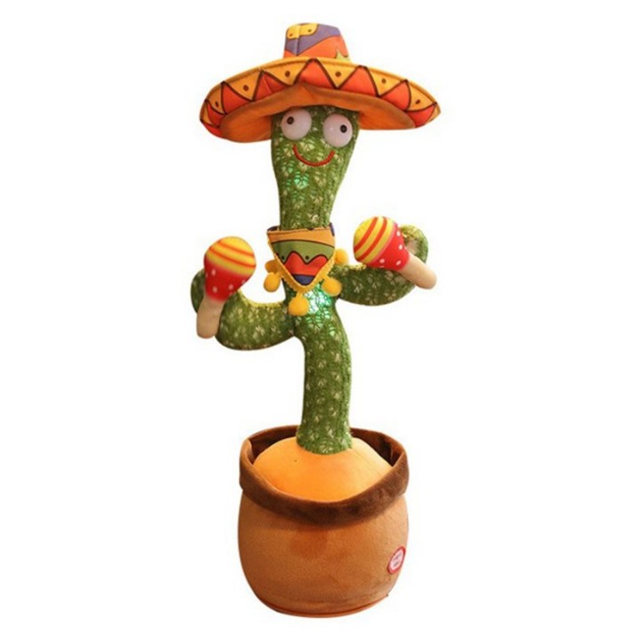 MJS JOYFUL 춤추는 선인장 인형 말따라하는, 녹음기능 조절 가능, 노래재생 ,, A05, 1개