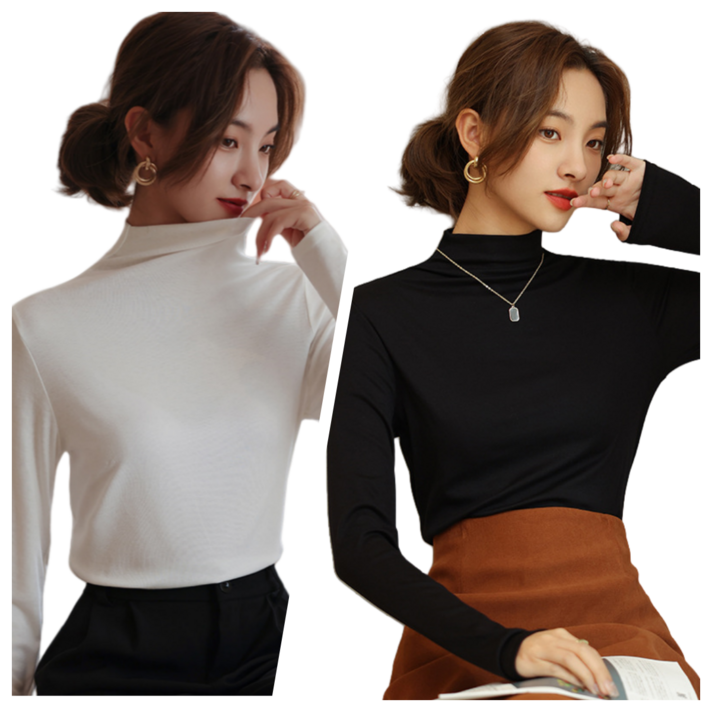 11 여성 겨울 가을 모달 반목폴라 티셔츠