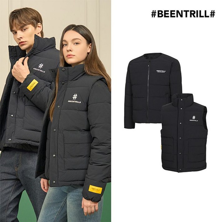 빈트릴 25FW 패딩 베스트라운드점퍼 2종세트